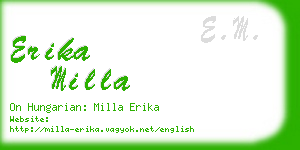 erika milla business card